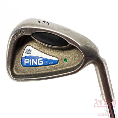 Ping G2 Single Iron 6 Iron Stock Steel Shaft Steel Stiff Right Handed Green Dot 37.5in