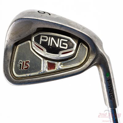 Ping i15 Single Iron 6 Iron Ping AWT Steel Stiff Right Handed Green Dot 38.0in