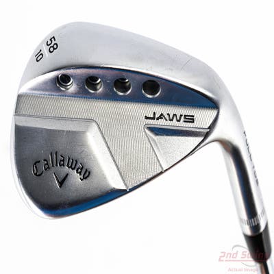 Callaway Jaws Full Toe Raw Face Chrome Wedge Lob LW 58° 10 Deg Bounce Dynamic Gold Spinner TI Steel Wedge Flex Right Handed 35.25in