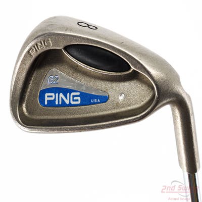 Ping G2 Single Iron 8 Iron Stock Steel Shaft Steel Stiff Right Handed Silver Dot 37.25in