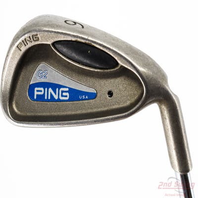 Ping G2 Single Iron 6 Iron Stock Steel Shaft Steel Stiff Right Handed Black Dot 37.25in