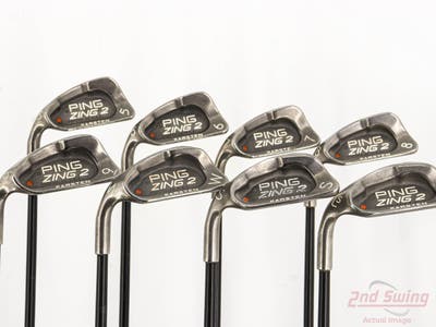Ping Zing 2 Iron Set 5-PW SW LW Ping Karsten 101 By Aldila Graphite Regular Left Handed Orange Dot +3/4"