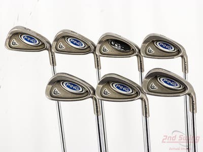 Ping i5 Iron Set 5-GW Stock Steel Shaft Steel Stiff Right Handed Black Dot +1/4"