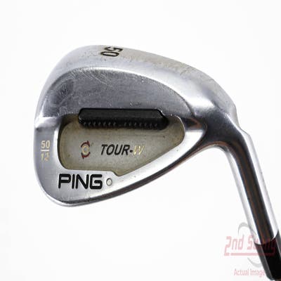 Ping Tour-W Brushed Silver Wedge Gap GW 50° 12 Deg Bounce Ping AWT Steel Stiff Right Handed White Dot 35.75in