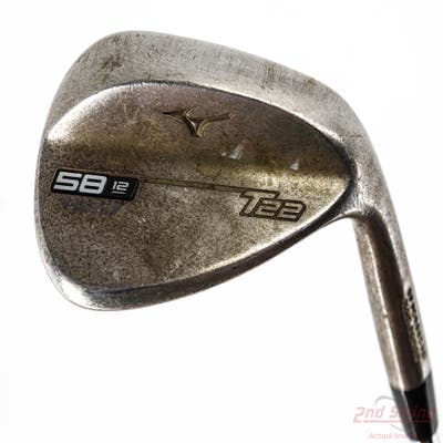Mizuno T22 Raw Wedge Lob LW 58° 12 Deg Bounce D Grind Dynamic Gold Tour Issue S400 Steel Stiff Right Handed 35.5in