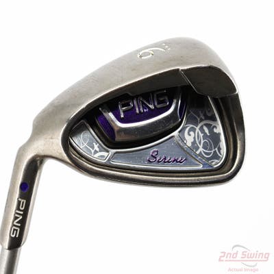 Ping Serene Single Iron 9 Iron Ping ULT 210 Ladies Ultra Lite Graphite Ladies Left Handed Purple dot 35.75in