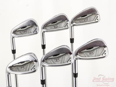Ping S56 Iron Set 5-PW FST KBS Tour Steel Stiff Left Handed Black Dot +3/4"
