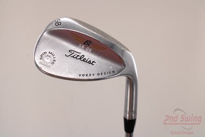 Titleist Vokey Spin Milled SM4 Chrome Wedge Lob LW 58° 6 Deg Bounce Stock Steel Wedge Flex Right Handed 35.0in