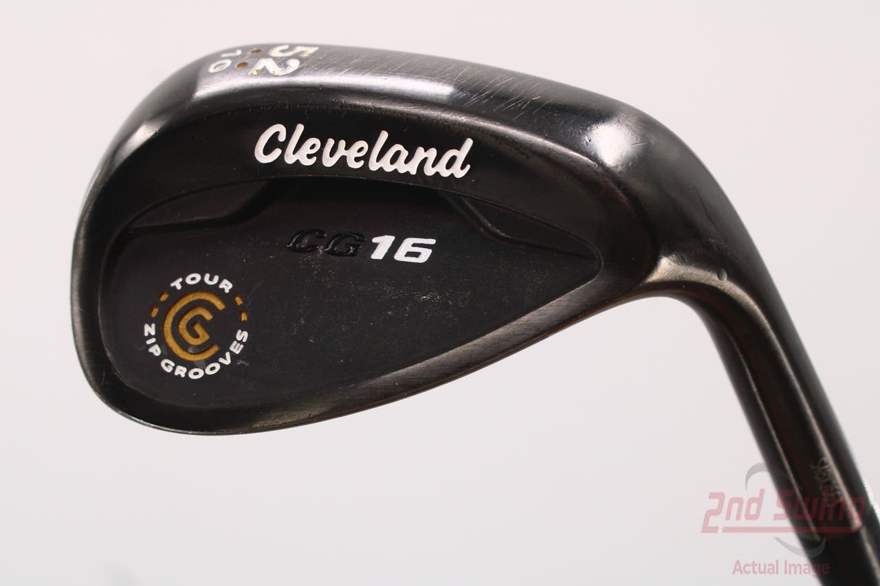 Cleveland CG16 Black Pearl Wedge Gap GW 52° 10 Deg Bounce Cleveland Traction Wedge Steel Wedge Flex Right Handed 35.75in