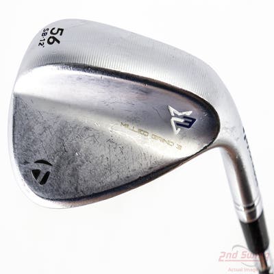 TaylorMade Milled Grind 3 Raw Chrome Wedge Sand SW 56° 12 Deg Bounce SB Dynamic Gold Tour Issue S200 Steel Stiff Right Handed 35.0in