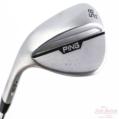 Ping s159 Chrome Wedge Lob LW 58° 8 Deg Bounce H Grind True Temper Dynamic Gold S400 Steel Stiff Left Handed Blue Dot 35.25in