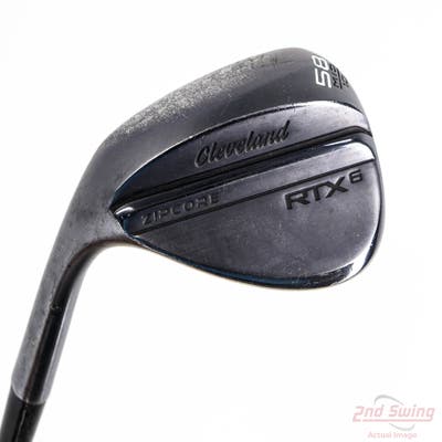 Cleveland RTX 6 ZipCore Black Satin Wedge Lob LW 58° 10 Deg Bounce Mid UST Mamiya VT Max Alto Graphite Ladies Left Handed 30.0in