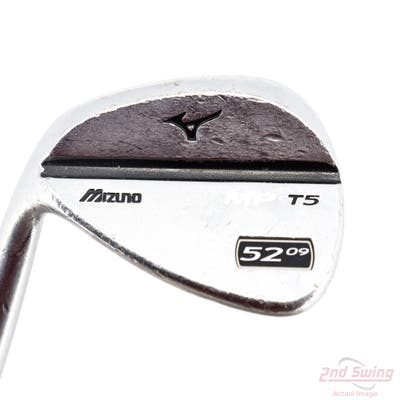 Mizuno MP T5 White Satin Wedge Gap GW 52° 9 Deg Bounce Stock Steel Shaft Steel Wedge Flex Left Handed 35.75in