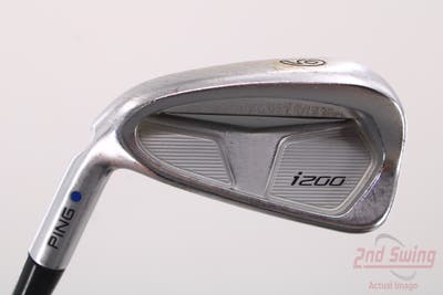 Ping i200 Single Iron 6 Iron FST KBS Tour 105 Steel X-Stiff Left Handed Blue Dot 38.5in
