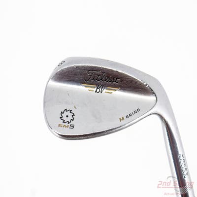 Titleist Vokey SM5 Tour Chrome Wedge Lob LW 58° 8 Deg Bounce M Grind Titleist SM5 BV Steel Wedge Flex Right Handed 35.25in