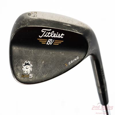 Titleist Vokey SM5 Raw Black Wedge Lob LW 58° 7 Deg Bounce S Grind Titleist Vokey BV Steel Wedge Flex Right Handed 35.0in