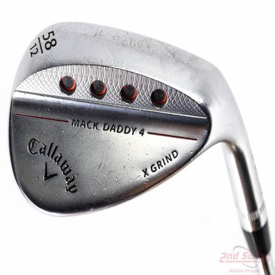 Callaway Mack Daddy 4 Chrome Wedge Lob LW 58° 12 Deg Bounce X Grind Dynamic Gold Tour Issue S200 Steel Stiff Right Handed 35.0in