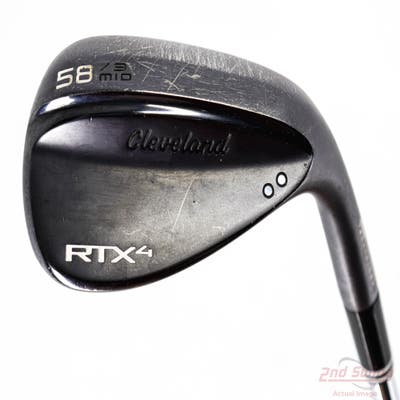 Cleveland RTX 4 Black Satin Wedge Lob LW 58° 9 Deg Bounce Dynamic Gold Tour Issue S400 Steel Stiff Right Handed 35.75in