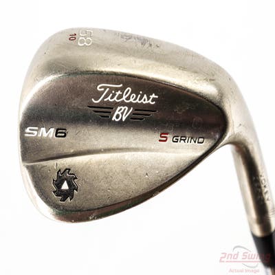 Titleist Vokey SM6 Steel Grey Wedge Lob LW 58° 10 Deg Bounce S Grind SM6 BV Steel Wedge Flex Right Handed 35.0in