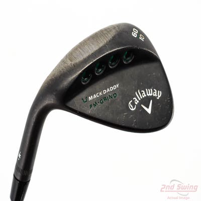 Callaway Mack Daddy Matte BLK PM Grind Wedge Lob LW 60° 10 Deg Bounce PM Grind FST KBS Tour-V Wedge Steel Wedge Flex Left Handed 34.75in