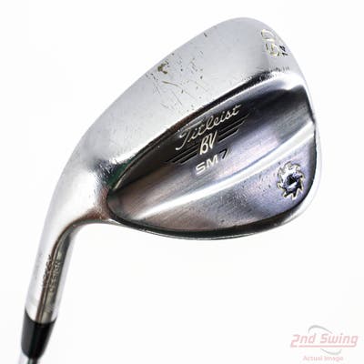 Titleist Vokey SM7 Tour Chrome Wedge Lob LW 60° 14 Deg Bounce K Grind Titleist Vokey BV Steel Wedge Flex Left Handed 35.25in