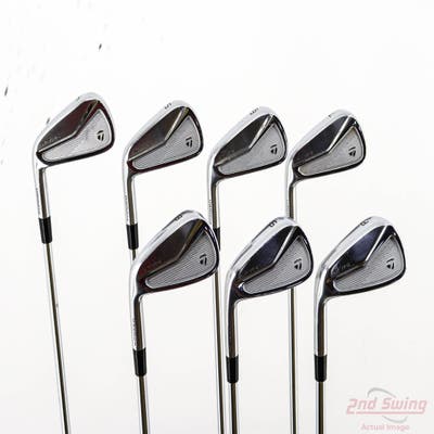 TaylorMade P7MC Iron Set 4-PW True Temper Dynamic Gold Tour Issue S400 Steel Stiff Left Handed STD