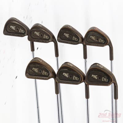 Ping Eye 2 Beryllium Copper Iron Set 3-9 Iron Ping Microtaper Steel Regular Right Handed Black Dot +1/2"