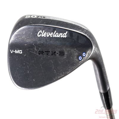 Cleveland RTX-3 Black Satin Wedge Gap GW 50° 10 Deg Bounce Aerotech SteelFiber i70 Graphite Stiff Right Handed 35.75in