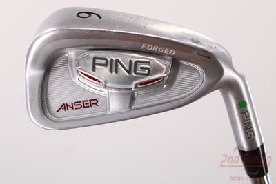 Ping Anser Forged 2010 Single Iron 6 Iron Ping AWT Steel Regular Right Handed Green Dot 37.5in