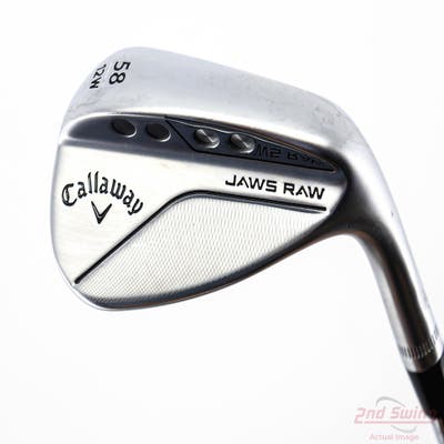 Callaway Jaws Raw Chrome Wedge Lob LW 58° 12 Deg Bounce W Grind Dynamic Gold Spinner TI Steel Wedge Flex Right Handed 35.0in