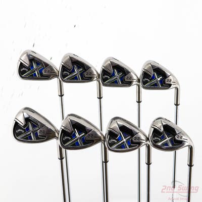 Callaway X-22 Iron Set 4-PW SW Stock Steel Shaft Steel Uniflex Right Handed STD