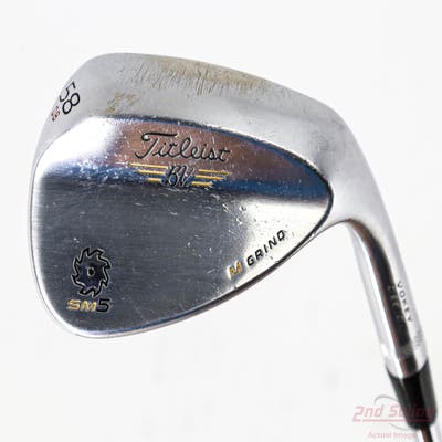 Titleist Vokey SM5 Tour Chrome Wedge Lob LW 58° 8 Deg Bounce M Grind Titleist SM5 BV Steel Wedge Flex Right Handed 35.25in