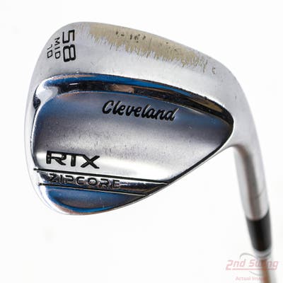 Cleveland RTX ZipCore Tour Satin Wedge Lob LW 58° 10 Deg Bounce Mid Dynamic Gold Spinner TI Steel Wedge Flex Right Handed 34.75in