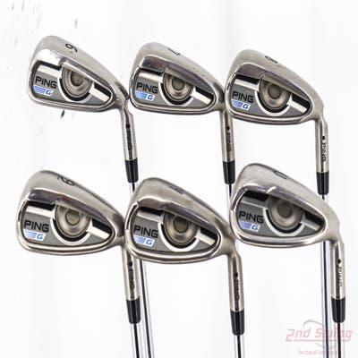 Ping 2016 G Iron Set 6-GW Stock Steel Shaft Steel Stiff Right Handed Black Dot STD