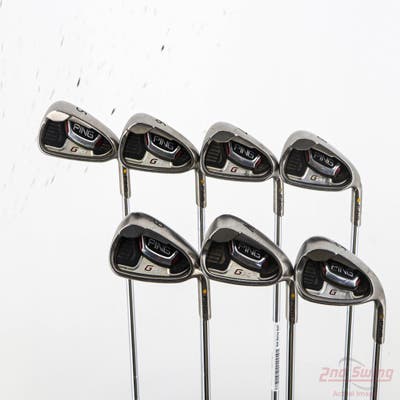 Ping G20 Iron Set 5-PW SW Ping CFS Steel Stiff Right Handed Yellow Dot -1/4"