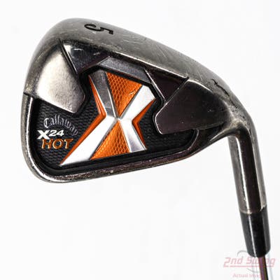Callaway X-24 Hot Single Iron 5 Iron Stock Steel Shaft Steel Uniflex Right Handed 38.0in