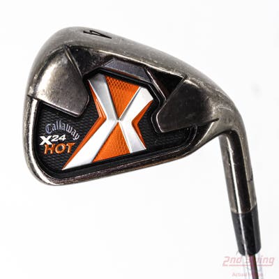 Callaway X-24 Hot Single Iron 4 Iron Stock Steel Shaft Steel Uniflex Right Handed 38.5in