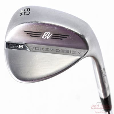 Titleist Vokey SM8 Tour Chrome Wedge Lob LW 60° 14 Deg Bounce K Grind Titleist Vokey BV Steel Wedge Flex Right Handed 35.25in