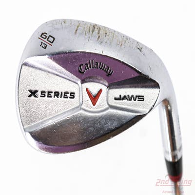 Callaway X Series Jaws Chrome Wedge Lob LW 60° 13 Deg Bounce Stock Steel Shaft Steel Wedge Flex Right Handed 35.25in