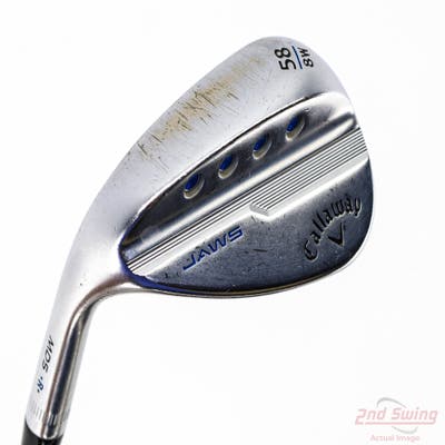 Callaway Jaws MD5 Platinum Chrome Wedge Lob LW 58° 8 Deg Bounce W Grind Dynamic Gold Tour Issue S200 Steel Stiff Left Handed 35.0in