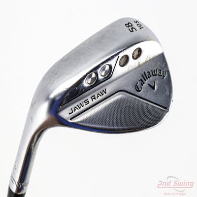 Callaway Jaws Raw Chrome Wedge Lob LW 58° 10 Deg Bounce S Grind Dynamic Gold Spinner TI Steel Wedge Flex Left Handed 35.0in