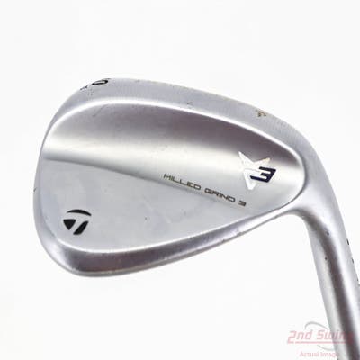 TaylorMade Milled Grind 3 Raw Chrome Wedge Lob LW 60° 10 Deg Bounce SB Dynamic Gold Tour Issue S200 Steel Stiff Right Handed 35.0in