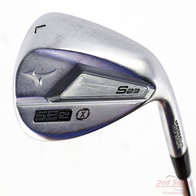 Mizuno S23 Satin Chrome Wedge Lob LW 58° 4 Deg Bounce X Grind FST KBS Hi-Rev 2.0 115 Steel Wedge Flex Right Handed 35.25in