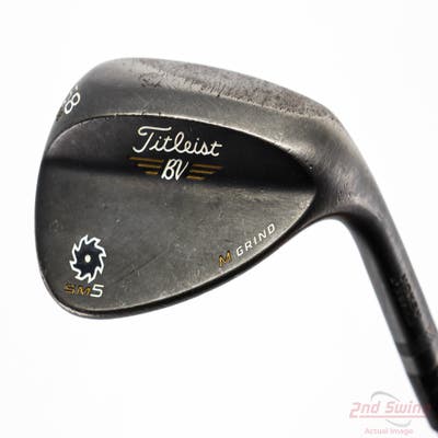 Titleist Vokey SM5 Raw Black Wedge Lob LW 58° 8 Deg Bounce M Grind Titleist SM5 BV Steel Wedge Flex Right Handed 35.0in