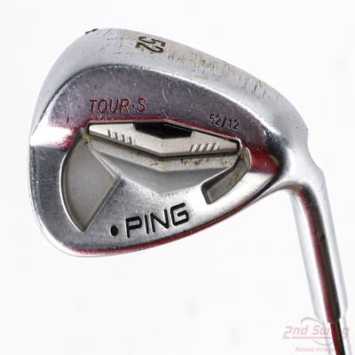 Ping Tour-S Chrome Wedge Gap GW 52° 12 Deg Bounce Stock Steel Shaft Steel Wedge Flex Right Handed Black Dot 35.75in