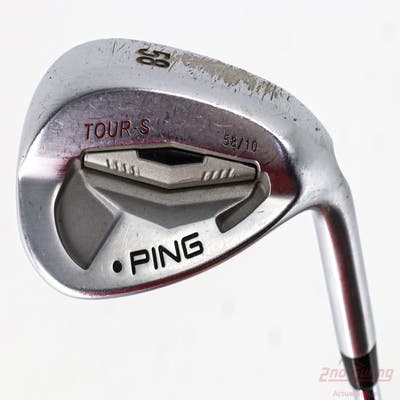 Ping Tour-S Chrome Wedge Lob LW 58° 10 Deg Bounce Ping AWT Steel Stiff Right Handed Black Dot 35.25in
