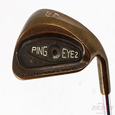 Ping Eye 2 Beryllium Copper Wedge Sand SW Stock Steel Shaft Steel Wedge Flex Right Handed Black Dot 35.25in