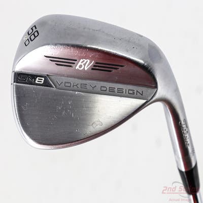 Titleist Vokey SM8 Tour Chrome Wedge Lob LW 58° 12 Deg Bounce D Grind Stock Steel Shaft Steel Wedge Flex Right Handed 35.0in