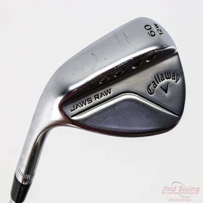 Callaway Jaws Raw Chrome Wedge Lob LW 60° 12 Deg Bounce W Grind True Temper Dynamic Gold Spinner Tour Issue Steel Wedge Flex Left Handed 35.25in
