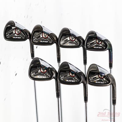 TaylorMade Burner 2.0 Iron Set 4-PW Stock Steel Shaft Steel Regular Right Handed +1/4"